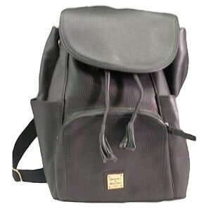 Black Leather Dooney & Bourke Large Backpack